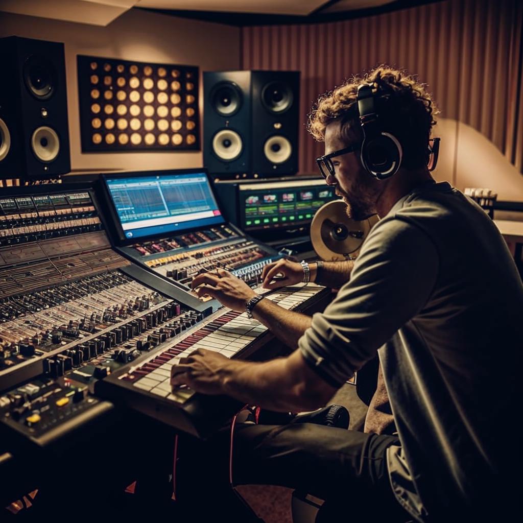 Producteur accompagnant un artiste en studio